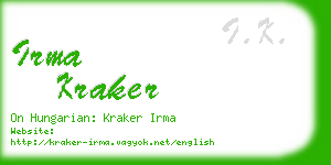 irma kraker business card